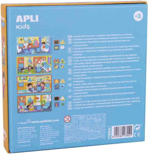 Kinderpuzzle The House für 3+ Jahre alt+ Jahre 4pcs Apli Kids