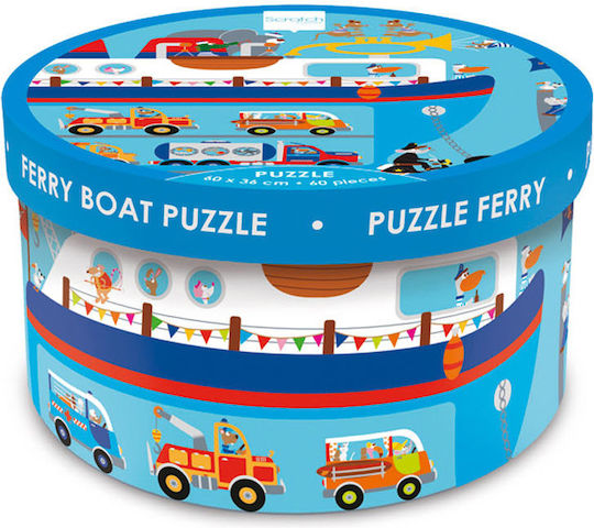 Детски Пъзел Ferry Boat за 4+ години+ Години 60бр Scratch Europe