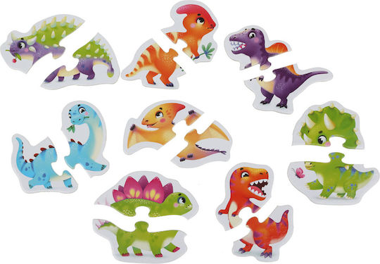 Kids Puzzle 8 in 1 Dinosaurs for 2+ years+ Years 2pcs Cubika