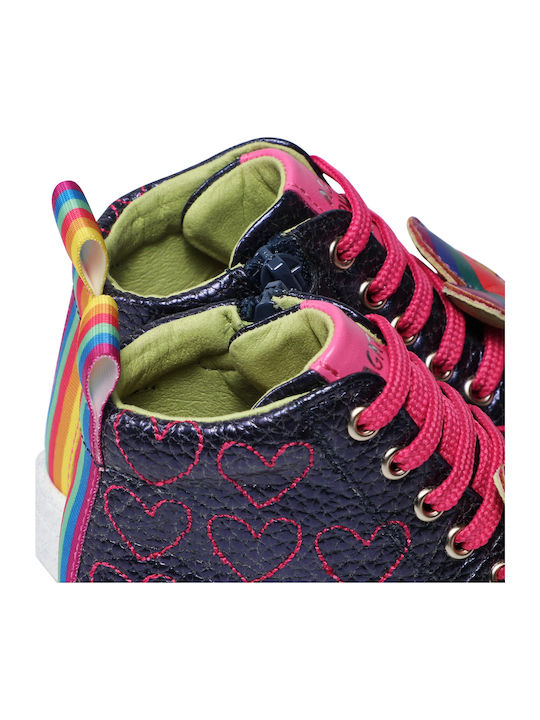 Kinder Sneakers Hoch Anatomisch Marineblau