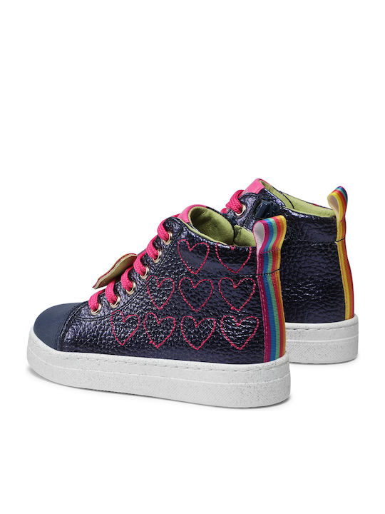 Kinder Sneakers Hoch Anatomisch Marineblau