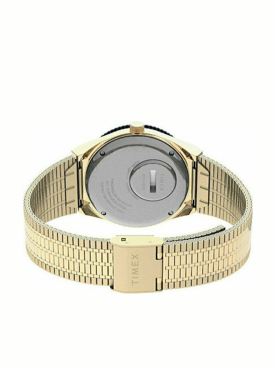 Timex Reissue Ανδρικό Ρολόι 38mm Μπαταρίας με Χρυσό Μεταλλικό Μπρασελέ