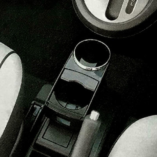 Autoline Car Cup Holder Twin with Mobile Mount 2 Positions for Console in Black Color
