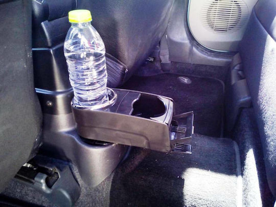 Autoline Car Cup Holder Twin with Mobile Mount 2 Positions for Console in Black Color