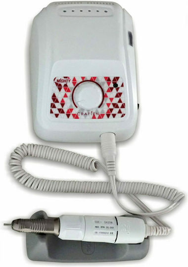 Saeyang Μighty M3 Τροχός Νυχιών Ρεύματος 45W Λευκός 35000 Στροφών με Πεντάλ