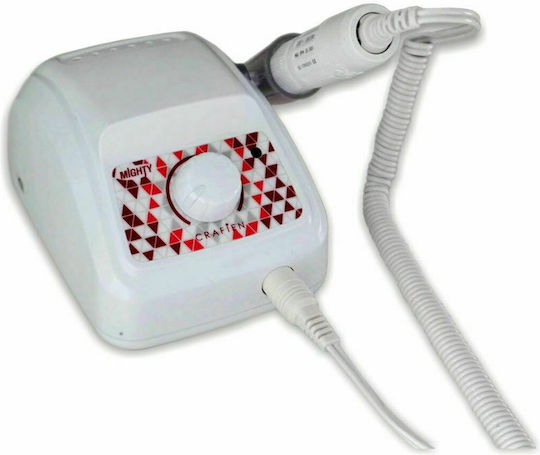 Saeyang Μighty M3 Τροχός Νυχιών Ρεύματος 45W Λευκός 35000 Στροφών με Πεντάλ