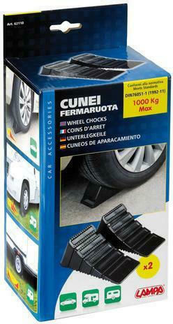 Lampa Truck Wheel Chock Black Wheel Chocks 1000kg Max 2pcs