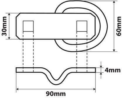 Lampa Truck Tarp Tie-down Bases G-3 Load Straps Bases 800kg Load Capacity 2400kg Pressure Resistance 2pcs