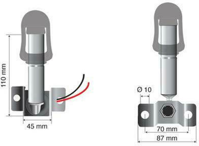 Lampa Truck Beacon Spare Part Fix-8 70mm Headlight Mount Base
