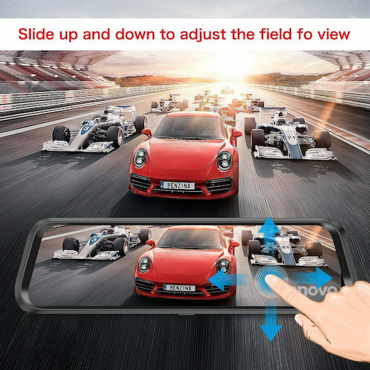Lenovo Set Autokamera DVR 1080P mit Bildschirm 9.66" mit Clip & Rückfahrkamera