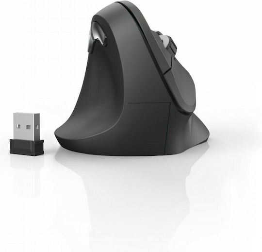 HAMA EMW-500L Wireless Ergonomic Vertical Mouse pentru Stângaci Negru