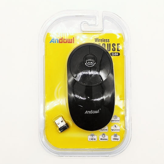 Andowl Q-814 Ασύρματο Ποντίκι Μαύρο