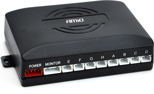 AMiO Car Parking System with Screen and 8 Sensors 22mm in White Color