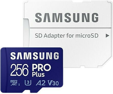 Samsung Pro Plus (2021) microSDXC 256GB U3 V30 A2 UHS-I 160MB/s με αντάπτορα