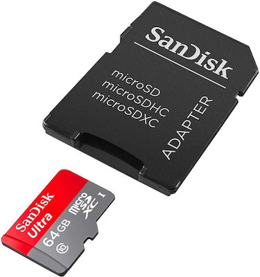 Sandisk Ultra microSDXC 64GB Klasse 10 UHS-I mit Adapter