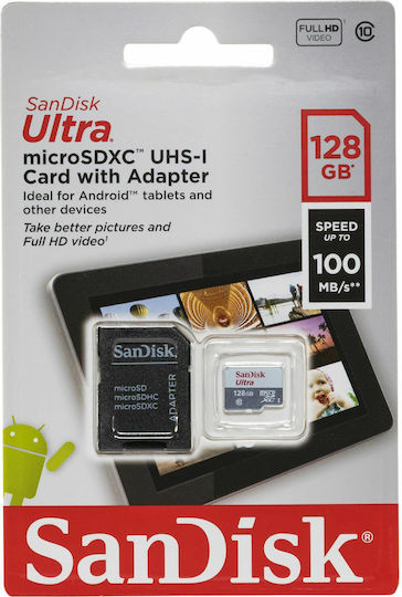 Sandisk Ultra microSDXC 128GB U1 UHS-I 80MB/s