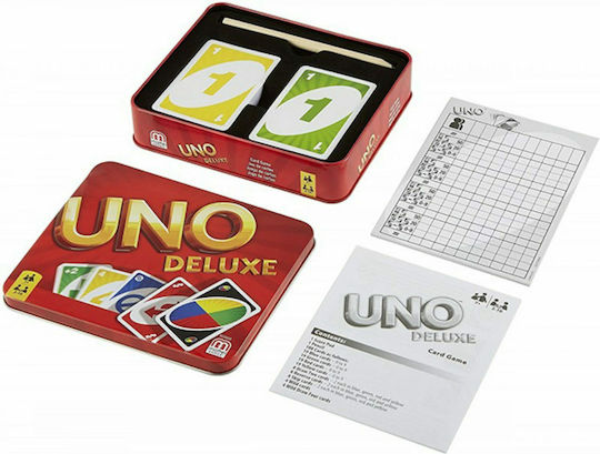 Επιτραπέζιο Παιχνίδι Uno Deluxe Card Game για 2-10 Παίκτες 7+ Ετών Mattel