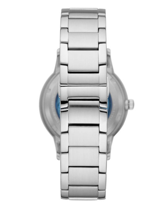 Emporio Armani Meccanico Ανδρικό Ρολόι 43mm Μπαταρίας Ασημί