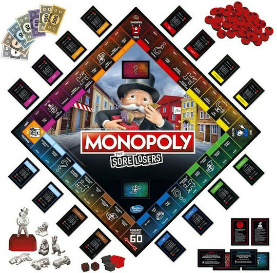 Joc de Societate Monopoly for Sore Losers pentru 2-6 Jucători 8+ Ani E9972 Hasbro