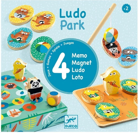 Djeco Wooden Fishing Game Set 4 Wooden Board Games For 2+ Years