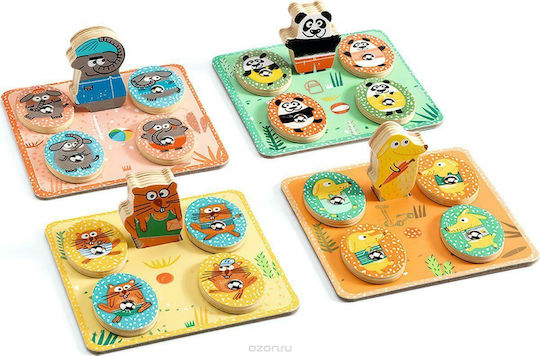 Djeco Holz-Angelspiel Ludo Park 4 Games