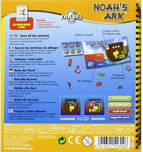 Επιτραπέζιο Παιχνίδι Noah's Ark για 1 Παίκτη 5+ Ετών (EN) Smart Games