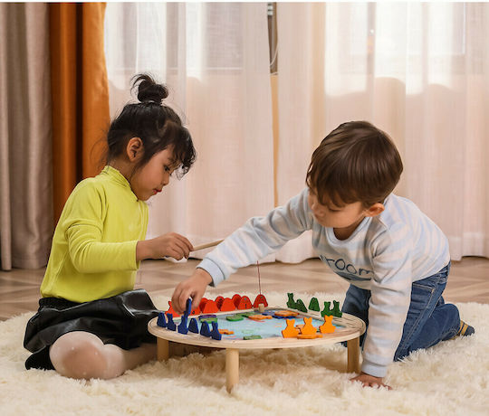 Viga Toys Wooden Fishing Game Magnetic Number Fishing for Age 3-8