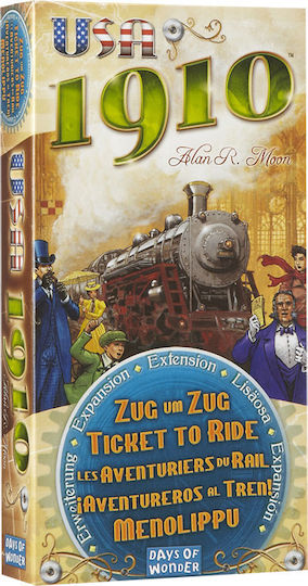 Разширение на играта Ticket to Ride: USA 1910 за 2-5 играчи 8+ години (EN) Days of Wonder