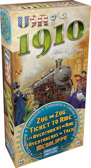 Разширение на играта Ticket to Ride: USA 1910 за 2-5 играчи 8+ години (EN) Days of Wonder