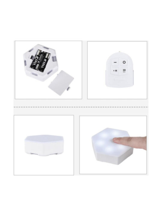 Dekorative Lampe Sechseck Weiß 6Stück