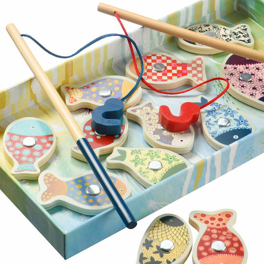 Djeco Wooden Fishing Game The Wild Depths Fishing for Age 2-4