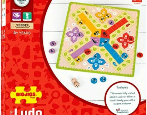 Επιτραπέζιο Παιχνίδι Ludo για 2-4 Παίκτες 3+ Ετών (EN) Big Jigs