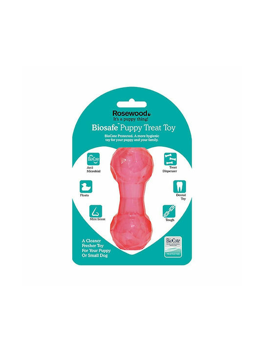 Rosewood BioSafe Puppy Treat Dumbbell Παιχνίδι για Κουτάβι Small 11εκ. Ροζ