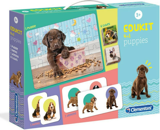 Board Game Edukit 4 in 1 Puppies for 1+ Players 3+ Years Old (EN) Clementoni