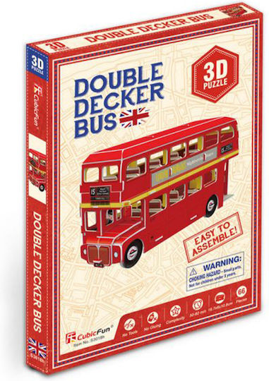 Double Decker Bus Puzzle 3D 66 Teile