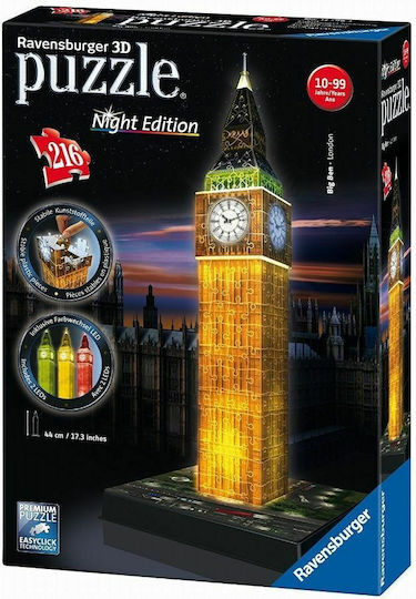 Big Ben Night Edition Puzzle 3D 216pcs