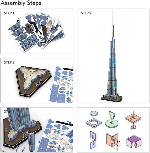 Burj Khalifa Puzzle 3D 136 Teile
