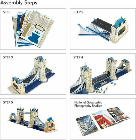 National Geographic Tower Bridge Puzzle 3D 120 Teile