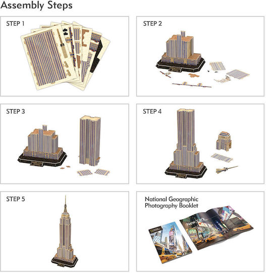National Geographic Empire State Building Puzzle 3D 66 Teile