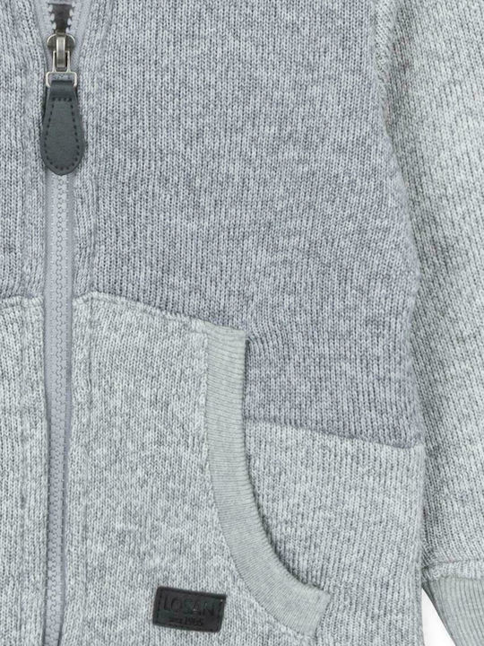 Losan Kinder-Strickjacke mit Kapuze Gray