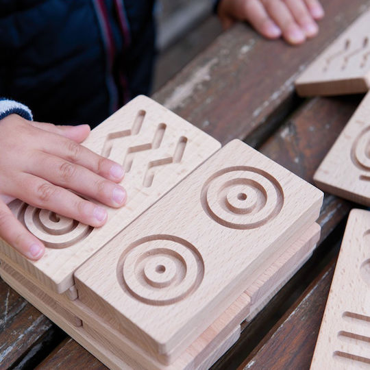 Andreu Toys Domino Sensory Educational Game Knowledge made of Wood for 2+ years Years Old