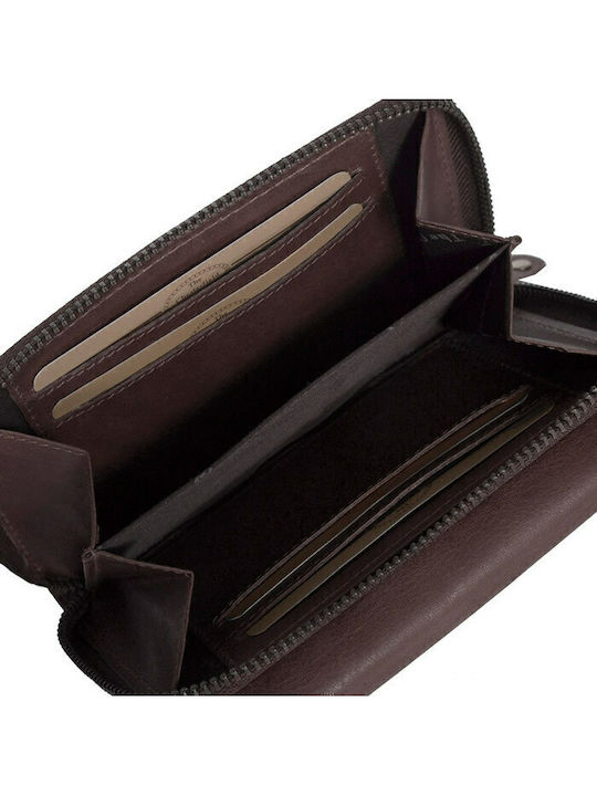 Small Leather Women's Wallet Classic Brown