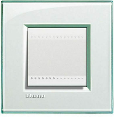 Legrand Bticino Living Light Vertical Switch Frame 1-Slot White 2 Στοιχείων LNA4802KA