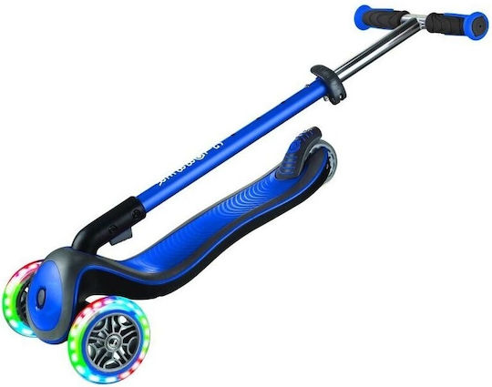 Globber Kids Scooter Foldable Elite Deluxe Lights 3-Wheel for 3+ years Years Blue