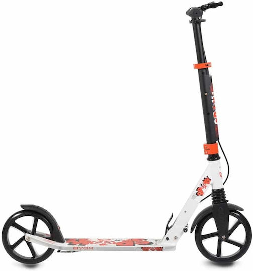Byox Kids Scooter Foldable Spooky 2-Wheel for 8+ Years White