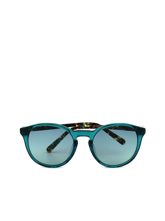 Missoni Sunglasses with Turquoise Plastic Frame and Green Lens MM666S 02