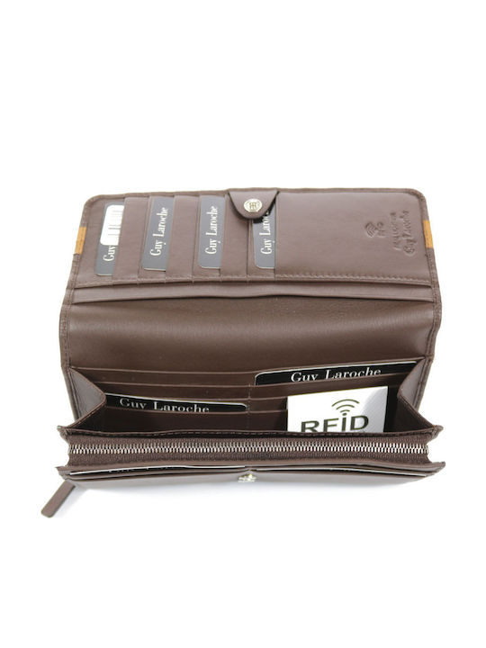 Голяма Дамско Портмоне Класически с RFID Кафяв