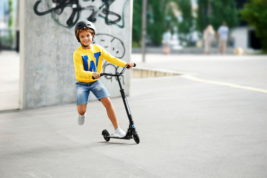 Micro Kids Scooter Foldable Sprite Deluxe 2-Wheel for 6+ Years Black