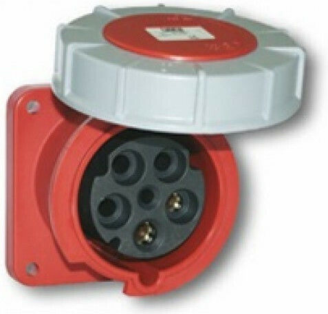 PCElectric Женски индустриален щепсел Панелен женски щепсел 5P 125A IP67 345-6