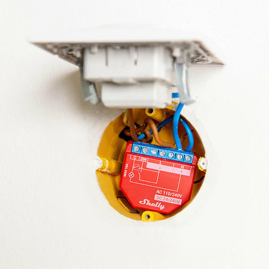 Shelly Plus 1PM Smart Switch Dimmer 1 Καναλιού Wi-Fi & Bluetooth 16A